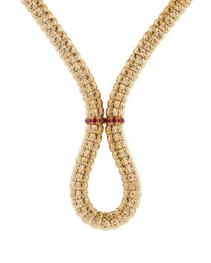 Officina Bernardi 18Kイエローゴールド エニグマX ルビーとダイヤモンド ネックレス - サムネイル2