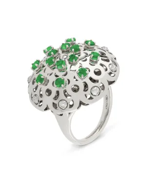 Officina Bernardi ダマスコエメラルドリング 18Kホワイトゴールド - サムネイル2