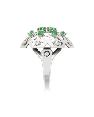 Officina Bernardi ダマスコエメラルドリング 18Kホワイトゴールド - サムネイル3