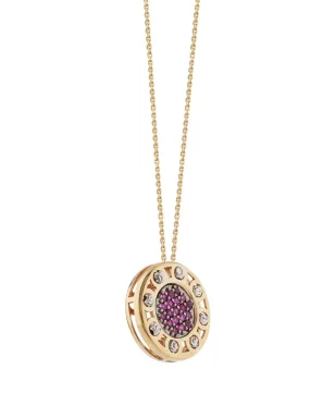 Officina Bernardi 18kt イエローゴールド ルビーとダイヤモンド ネックレス - サムネイル2