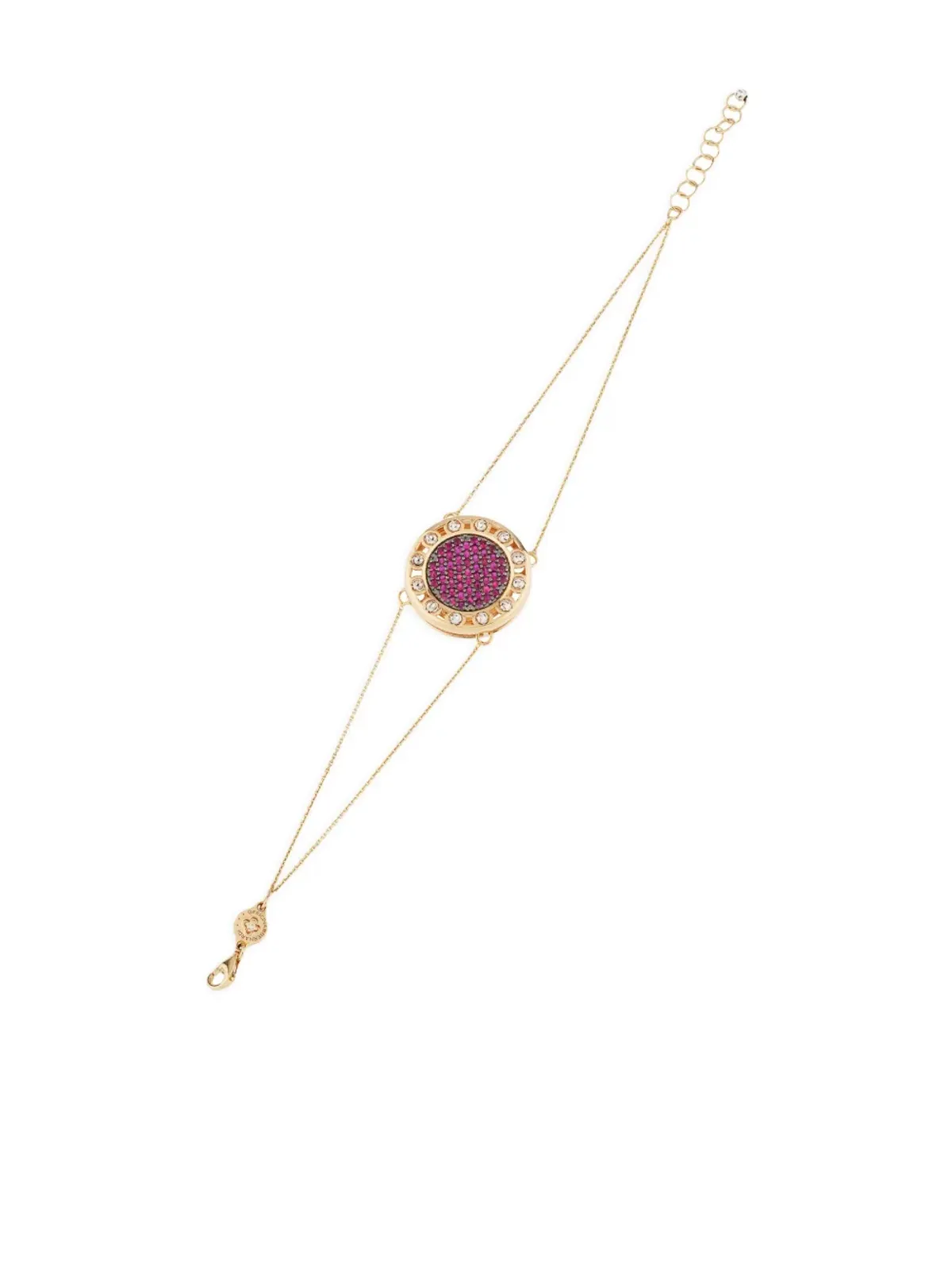 Officina Bernardi 18kt イエローゴールド大ぶり SenzaTempo ルビーとダイヤモンド ブレスレット - 画像2