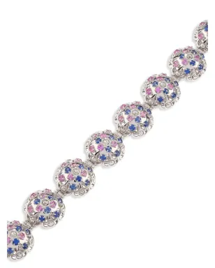 Officina Bernardi 18kt white gold Damasco sapphire and diamond bracelet - Silver - サムネイル2