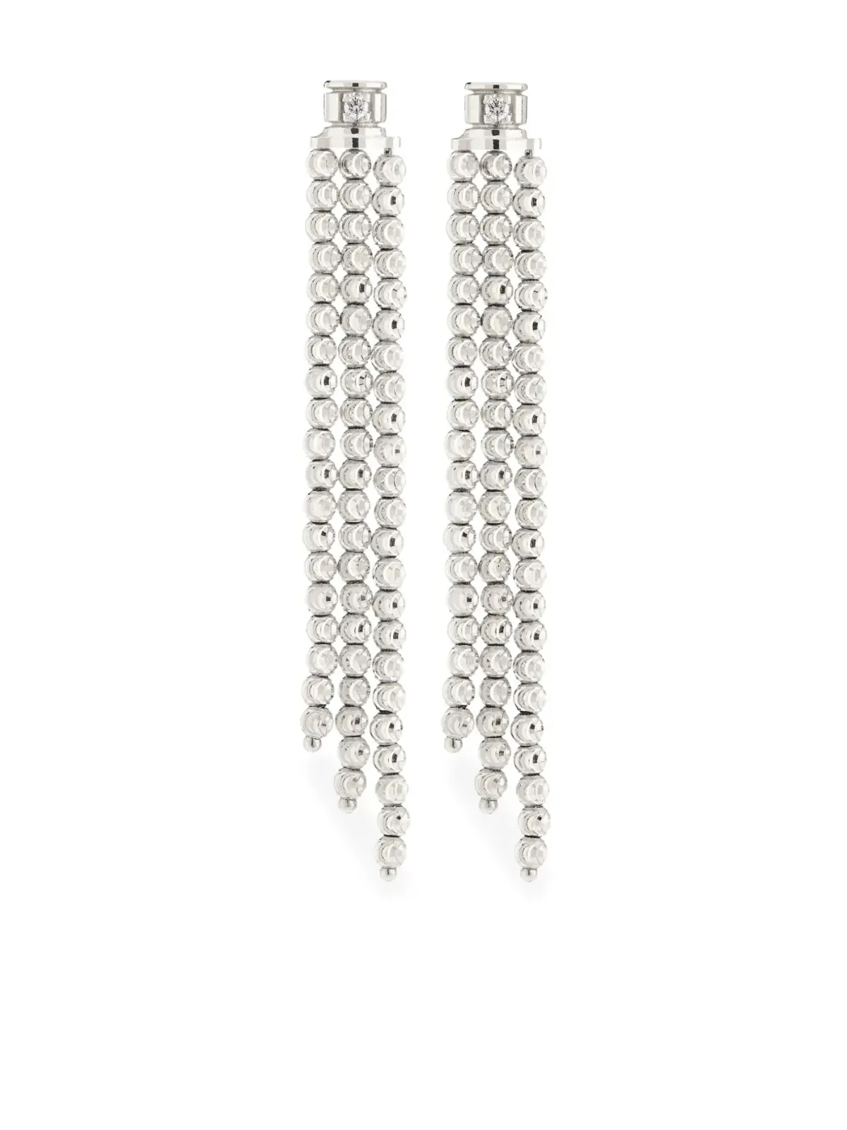 Officina Bernardi 18Kホワイトゴールド ムーンダイヤモンド ドロップピアス - 画像1
