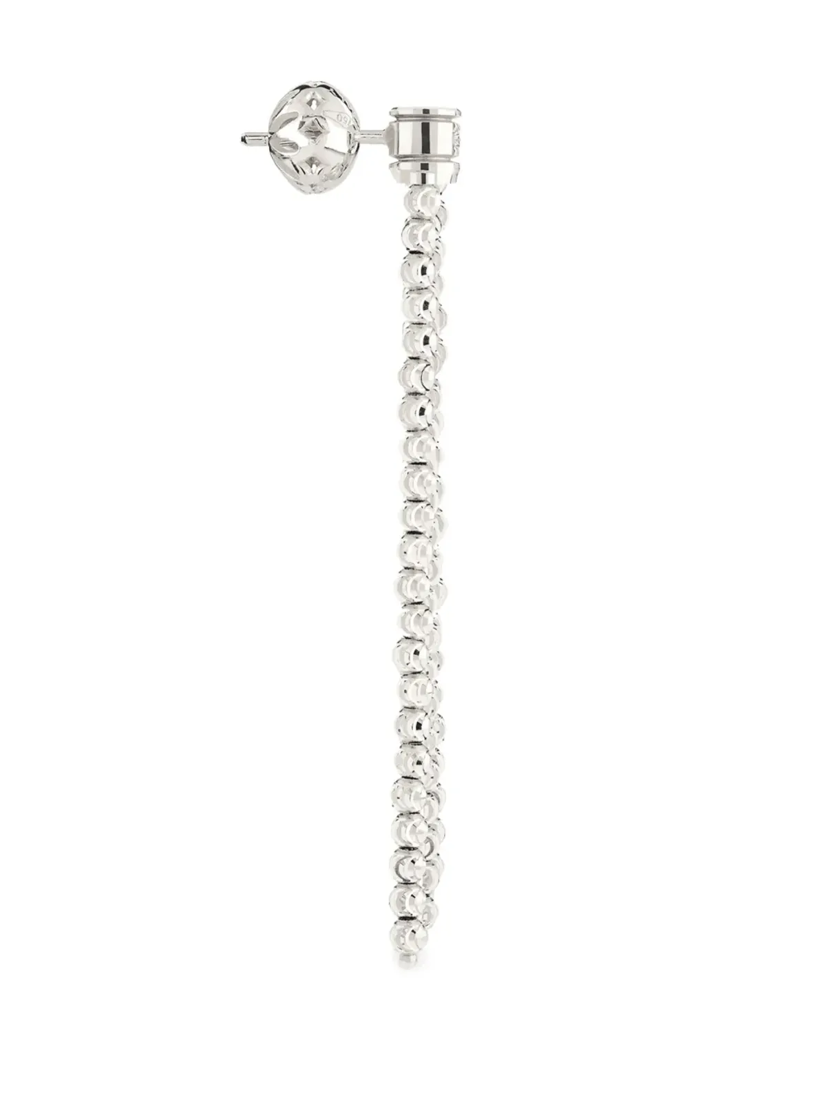 Officina Bernardi 18Kホワイトゴールド ムーンダイヤモンド ドロップピアス - 画像3