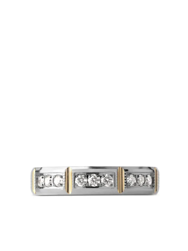 Officina Bernardi Officina Bernardi 18ktホワイトゴールドと18ktイエローゴールド Lumen ダイヤモンドリング - シルバーの商品画像