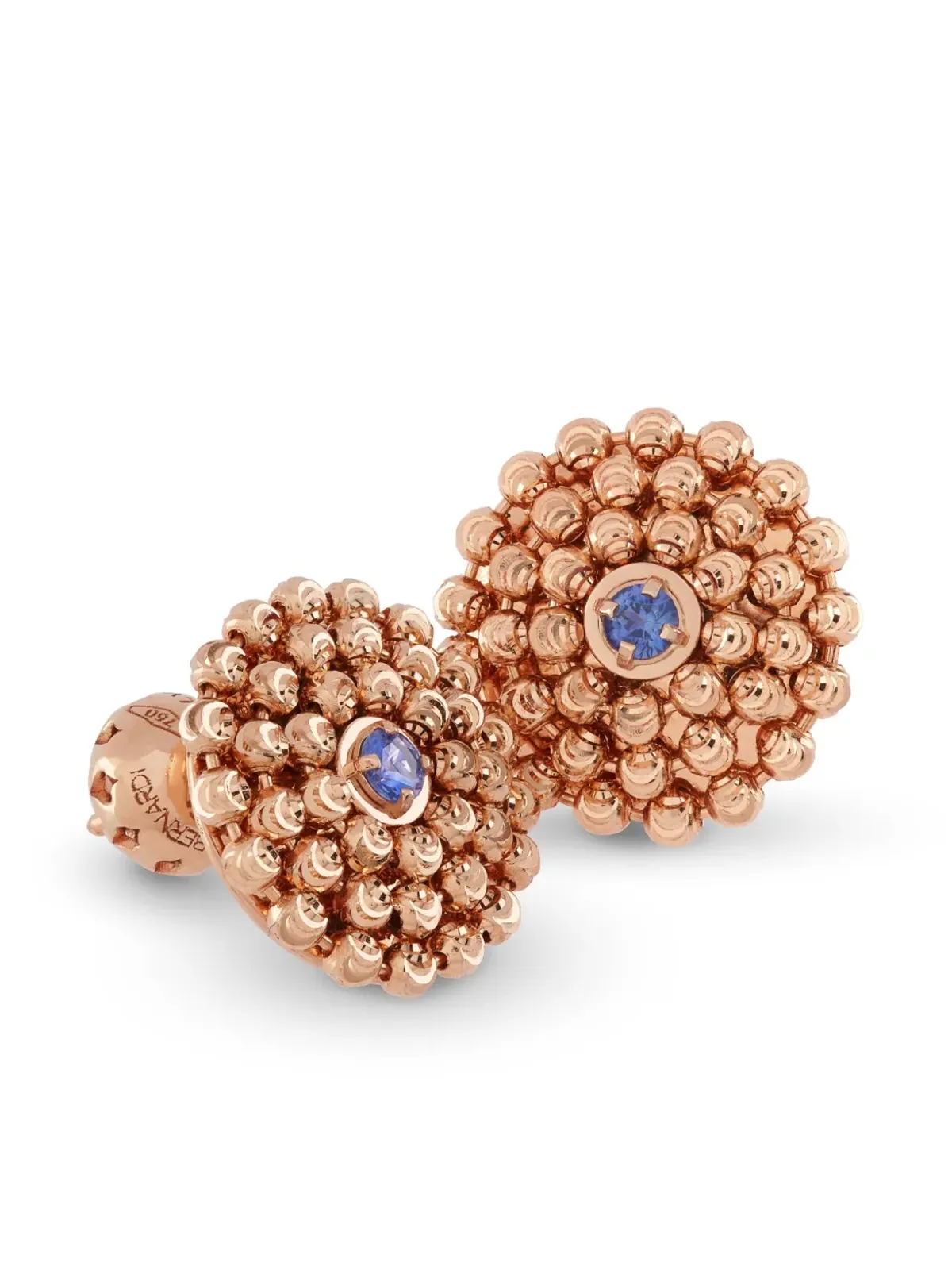 Officina Bernardi 18K ローズゴールド ミモザサファイア イヤリング ピンク - 画像2
