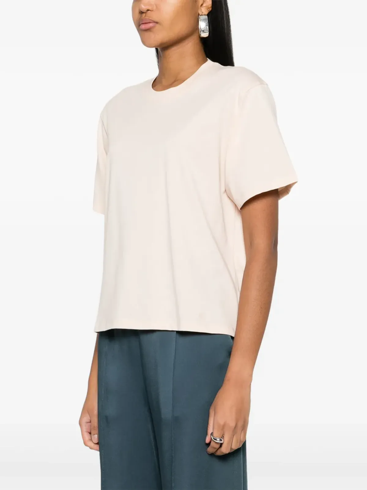 LouLou de Saison Telanto オーガニックコットン Tシャツ ピンク - 画像3