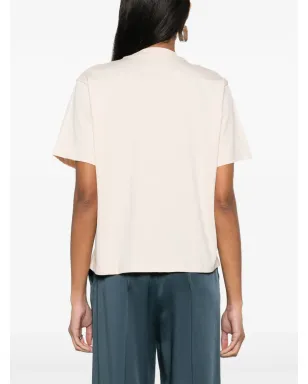 LouLou de Saison Telanto オーガニックコットン Tシャツ ピンク - サムネイル4