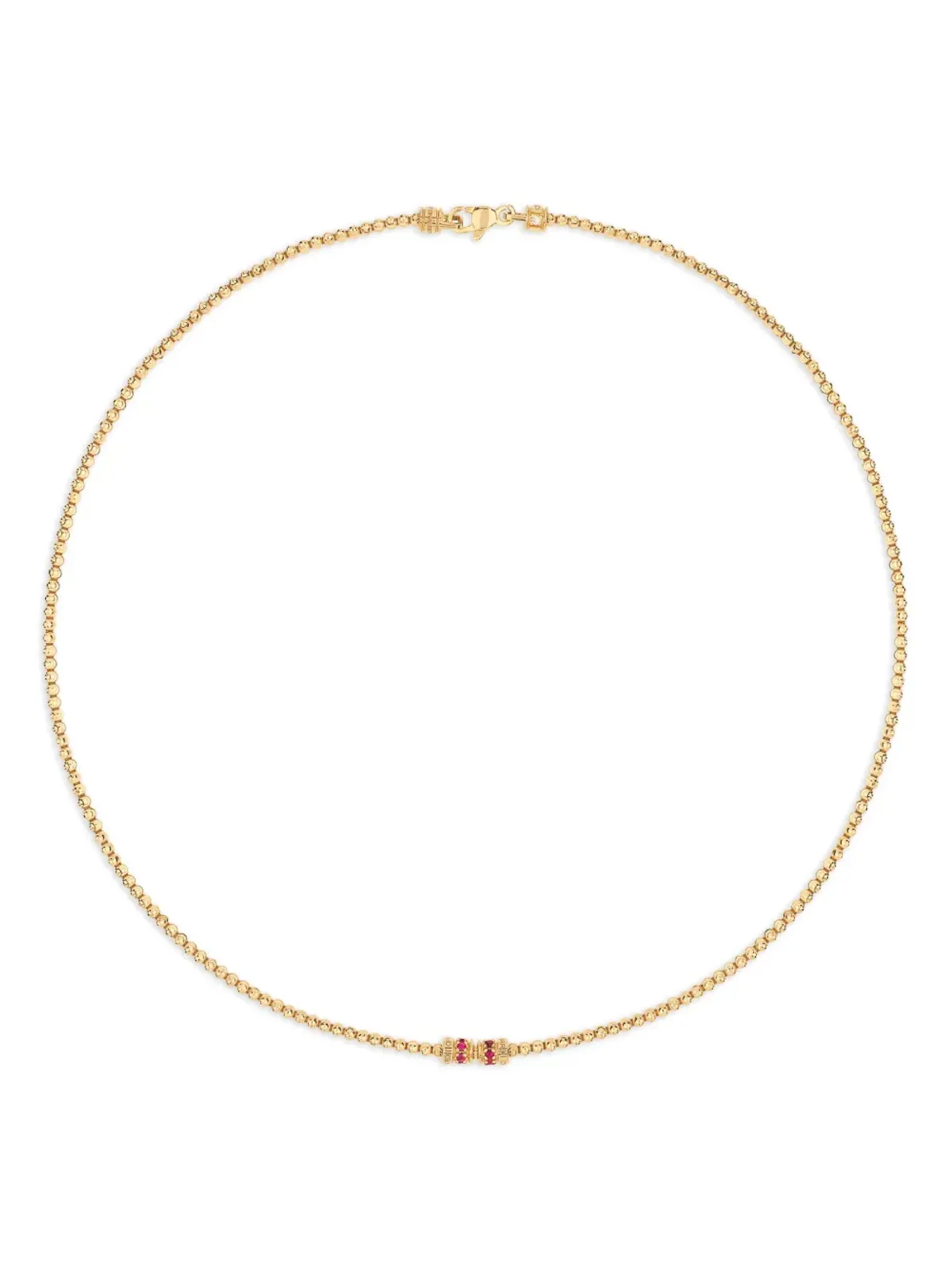Officina Bernardi 18K イエローゴールド ムーンルビー ネックレス - 画像1