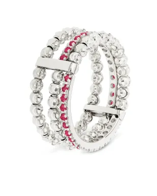 Officina Bernardi 18Kホワイトゴールド Moon Eden ルビーリング - サムネイル1