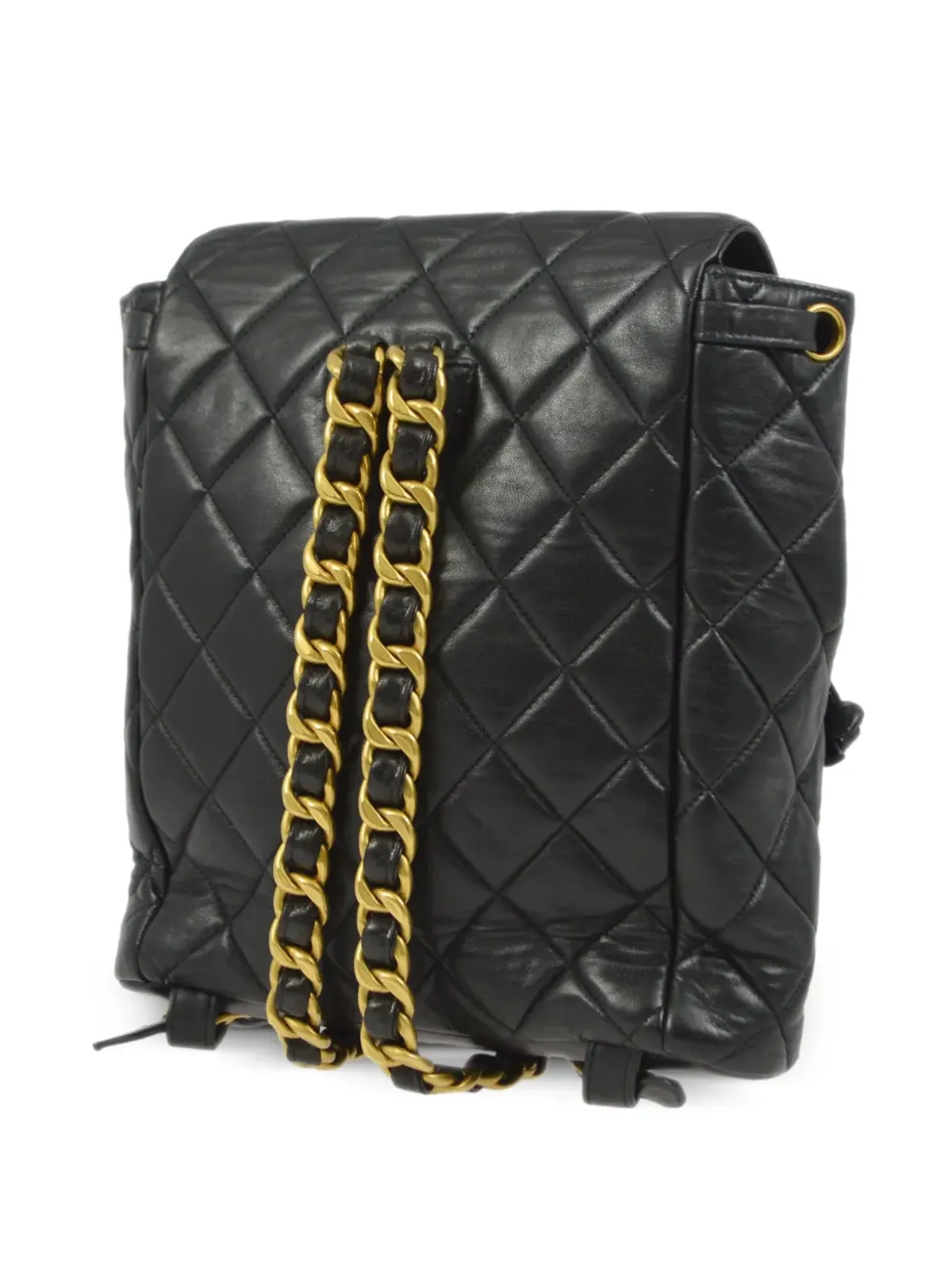 CHANEL ビンテージ 1997年 大型 Duma キルティング バックパック - ブラック - 画像2
