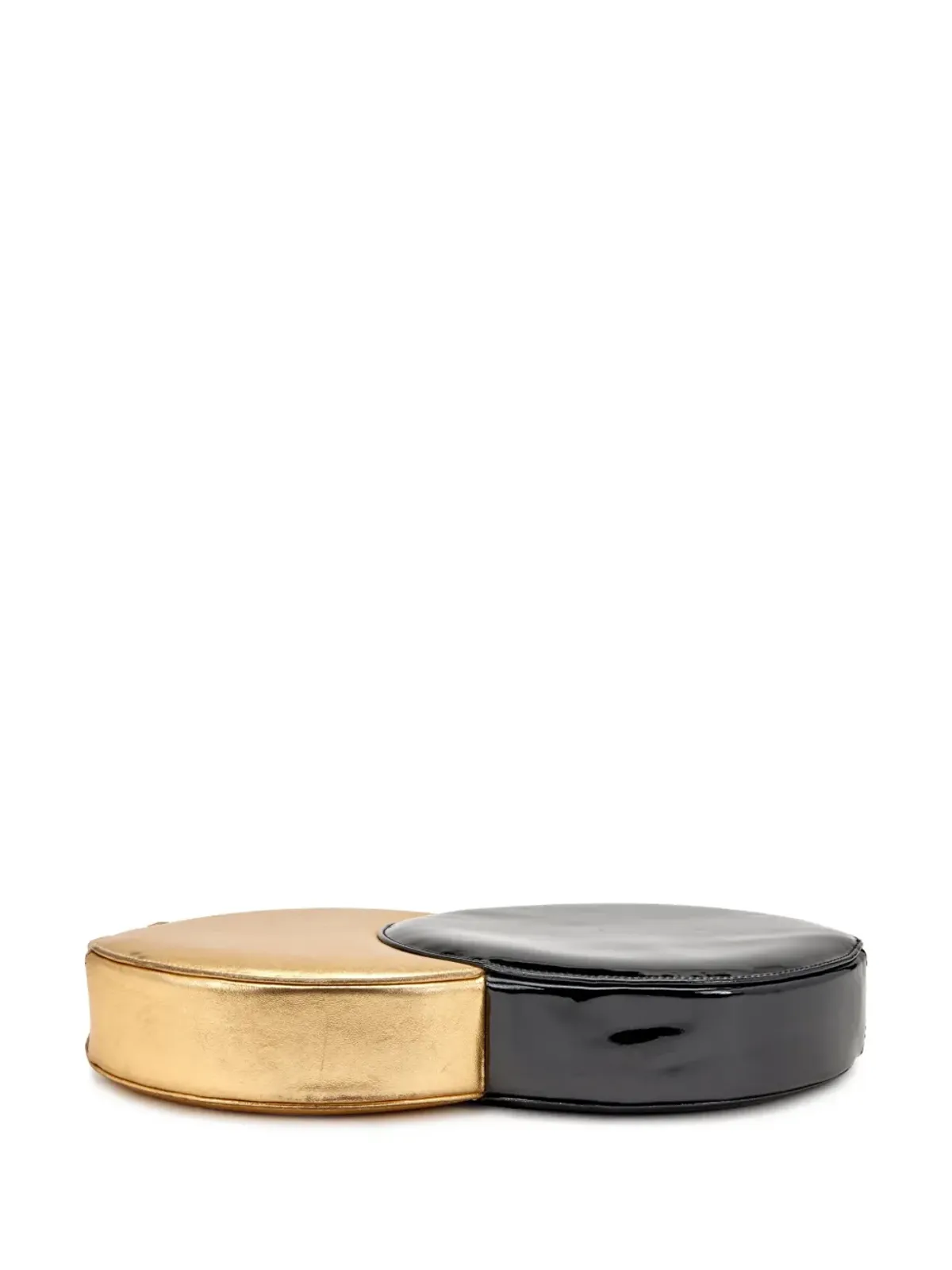CHANEL ビンテージ ダブルサークル メタリック クラッチバッグ - 画像5