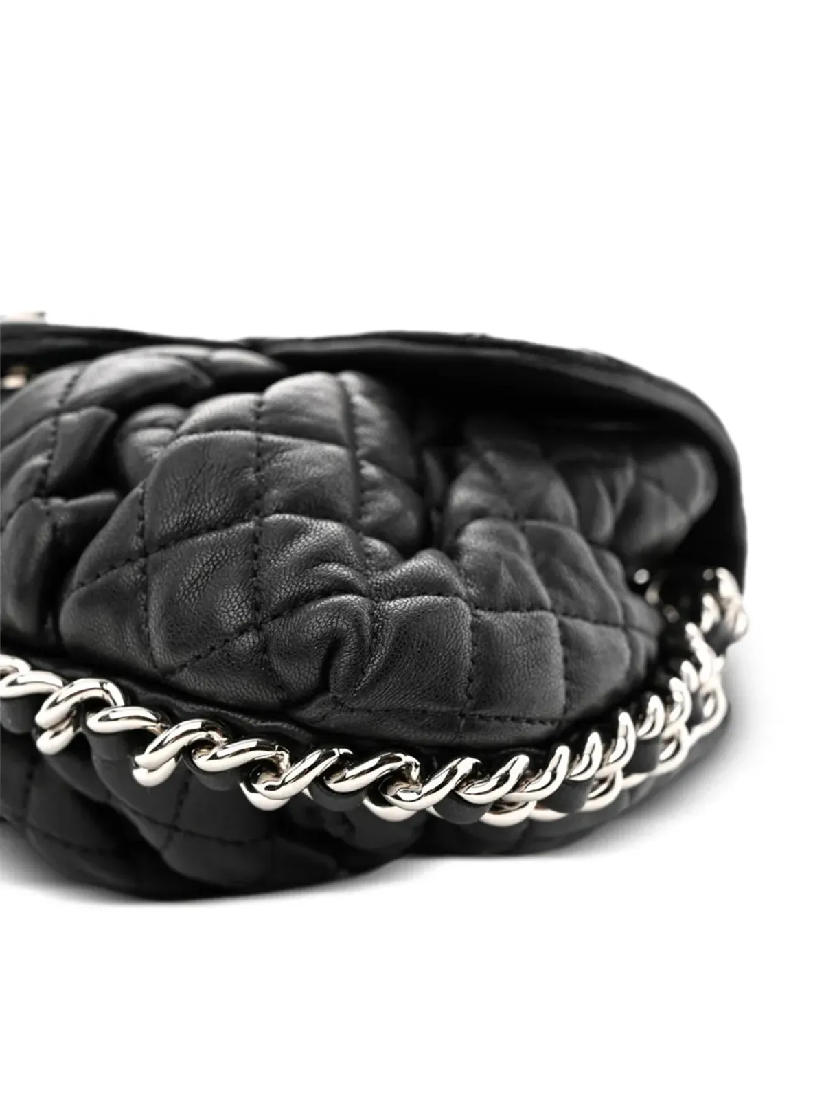CHANEL ビンテージ ミニ クラシック フラップ パッド入りショルダーバッグ - ブラック - 画像5