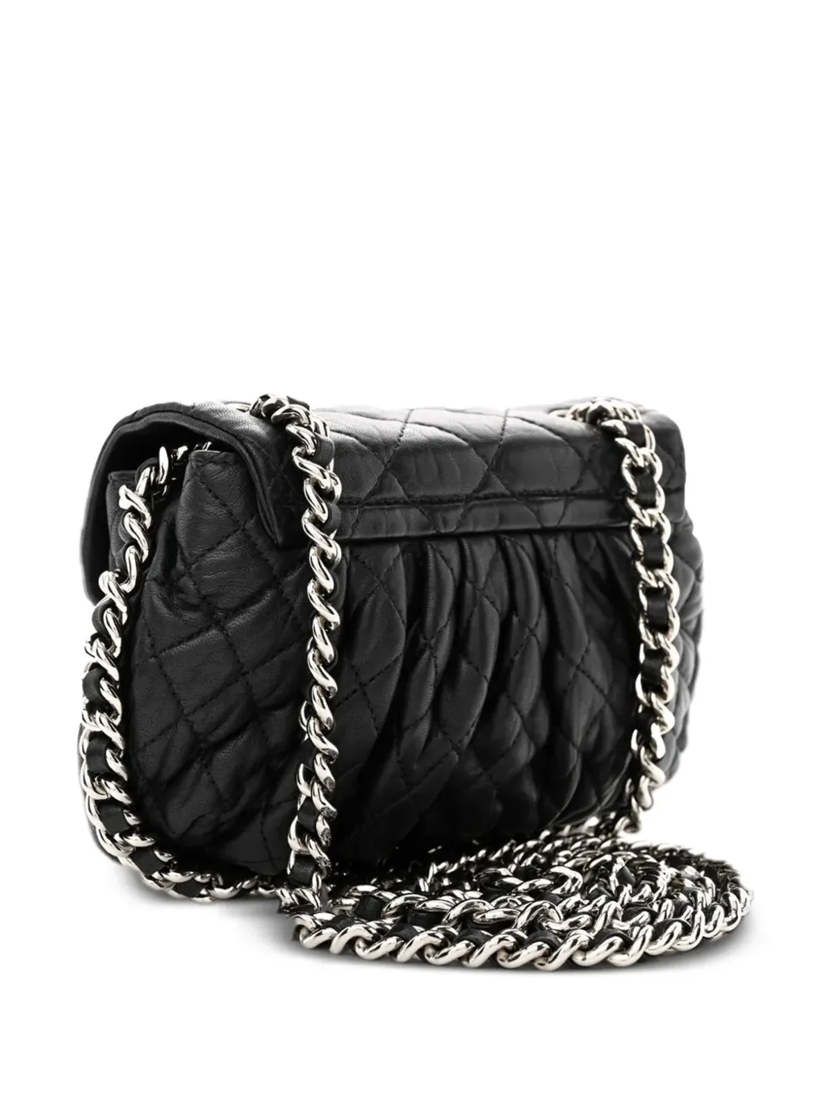CHANEL ビンテージ ミニ クラシック フラップ パッド入りショルダーバッグ - ブラック - 画像2