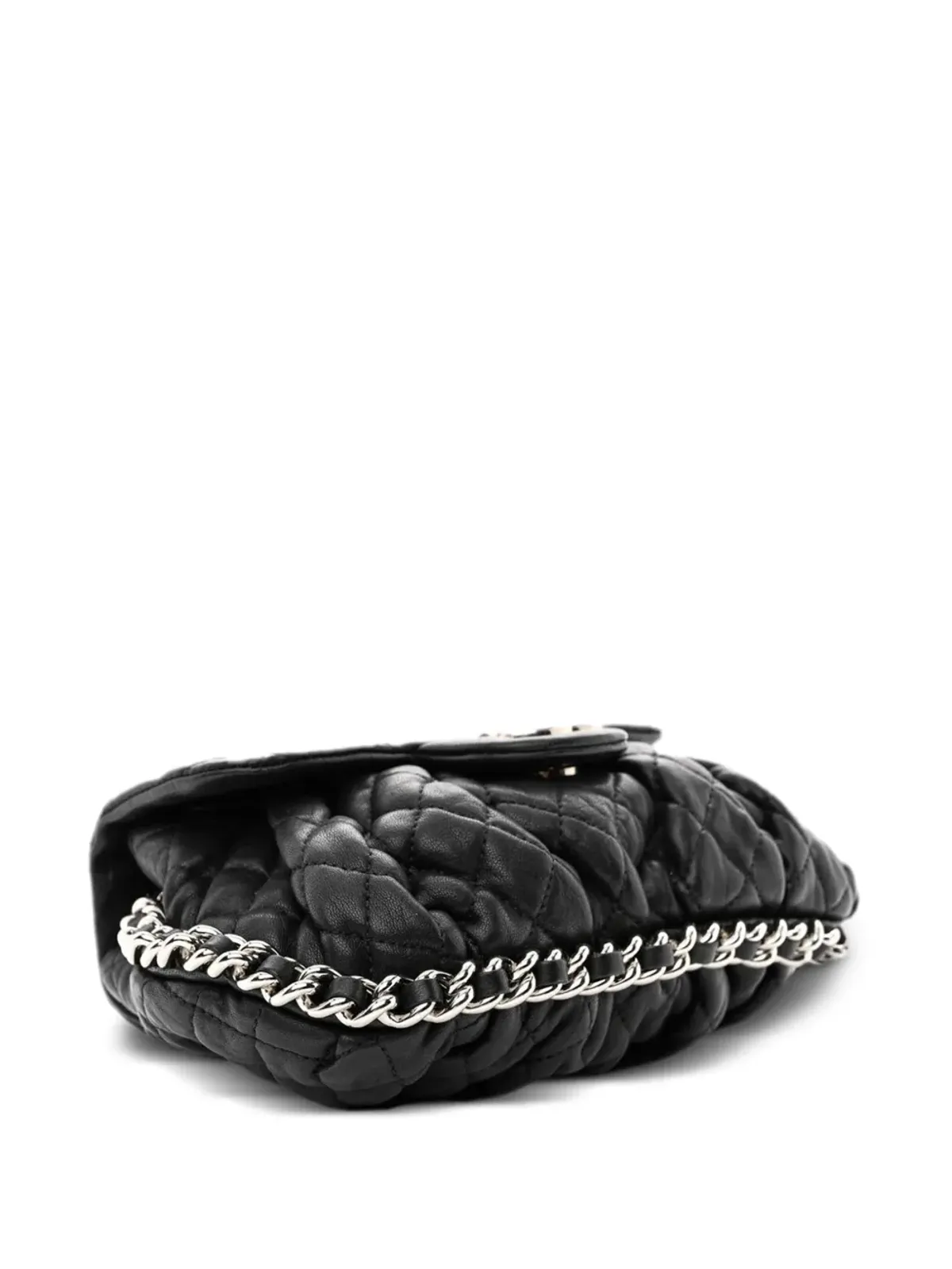 CHANEL ビンテージ ミニ クラシック フラップ パッド入りショルダーバッグ - ブラック - 画像3