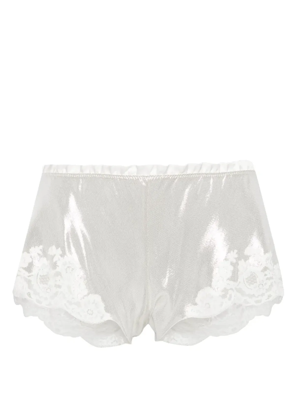 Carine Gilson レーストリム ルレックス パジャマショーツ - 画像1