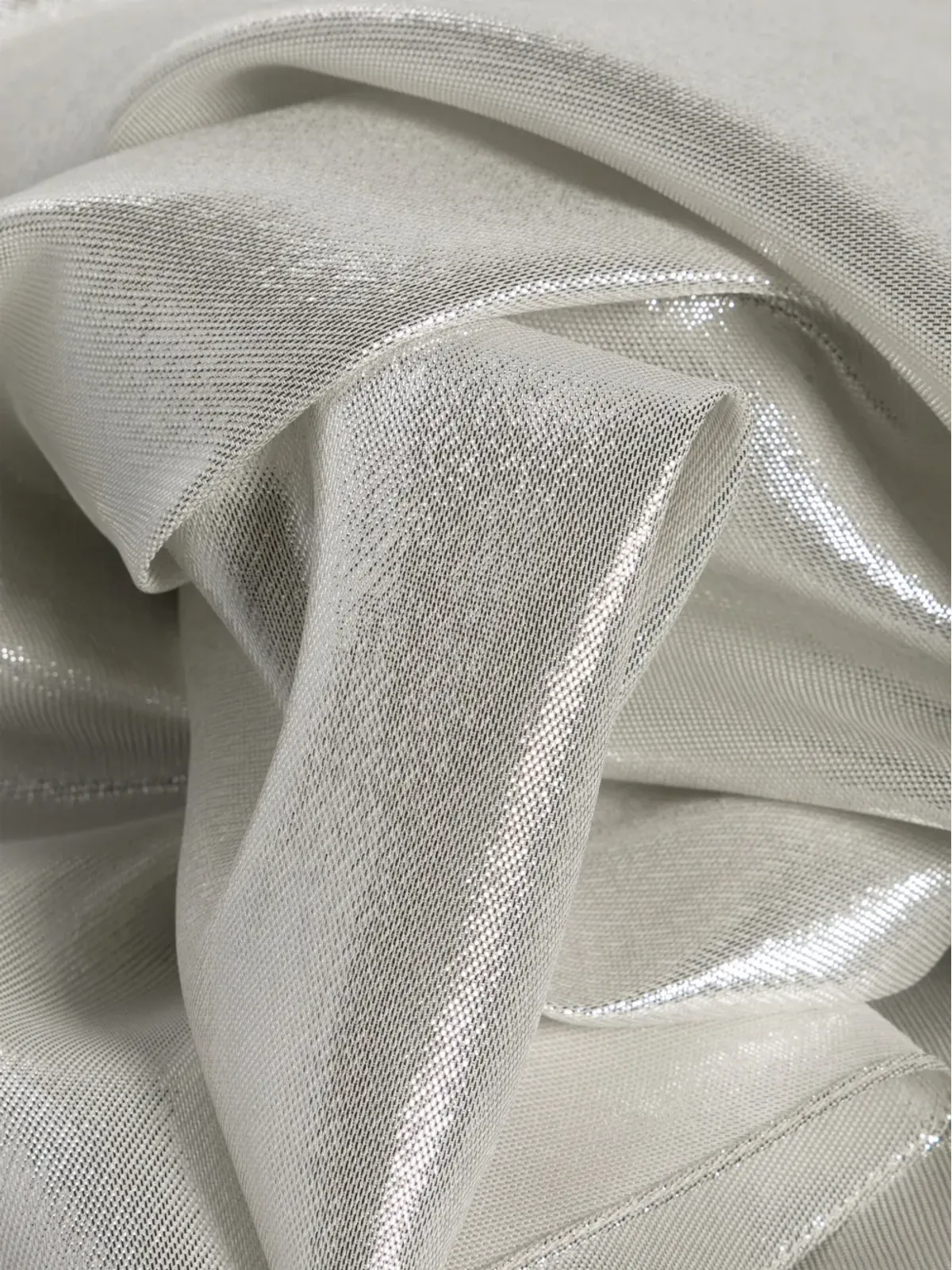 Carine Gilson ラメ糸ディテール・シルク・スリップドレス - Silver - 画像3