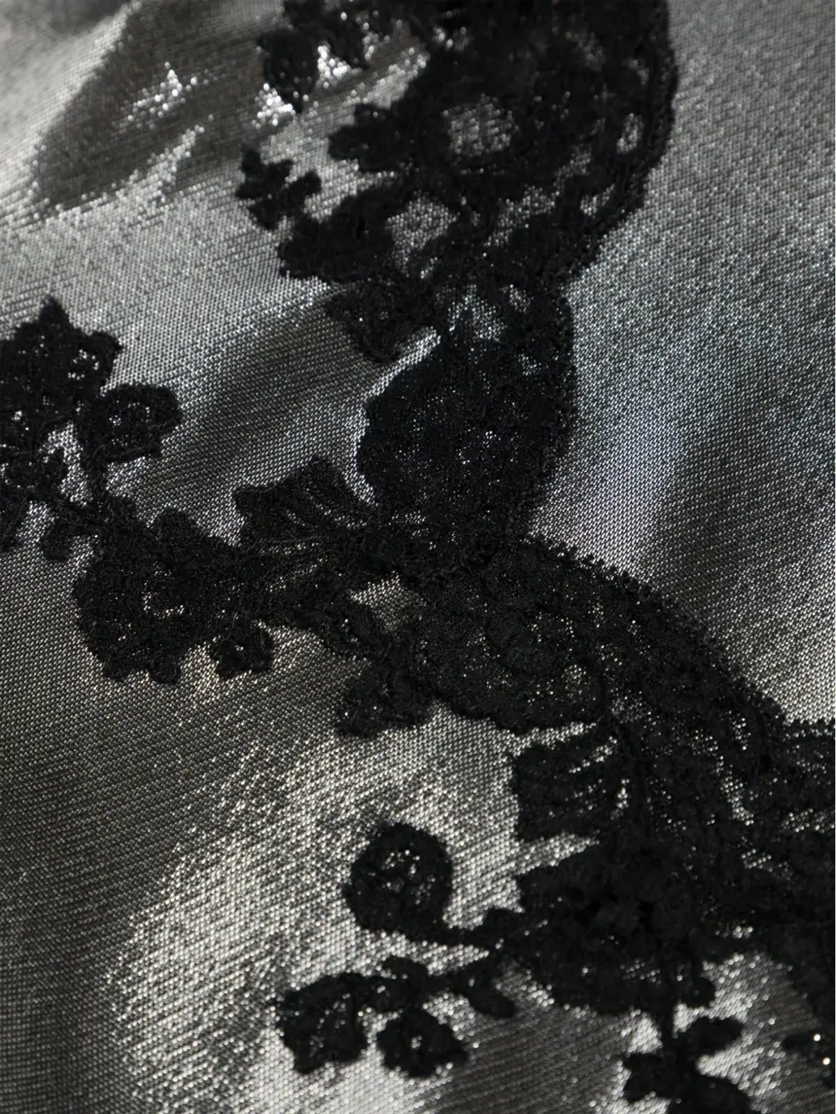 Carine Gilson レースディテール ラメ入りキャミソール - 画像3
