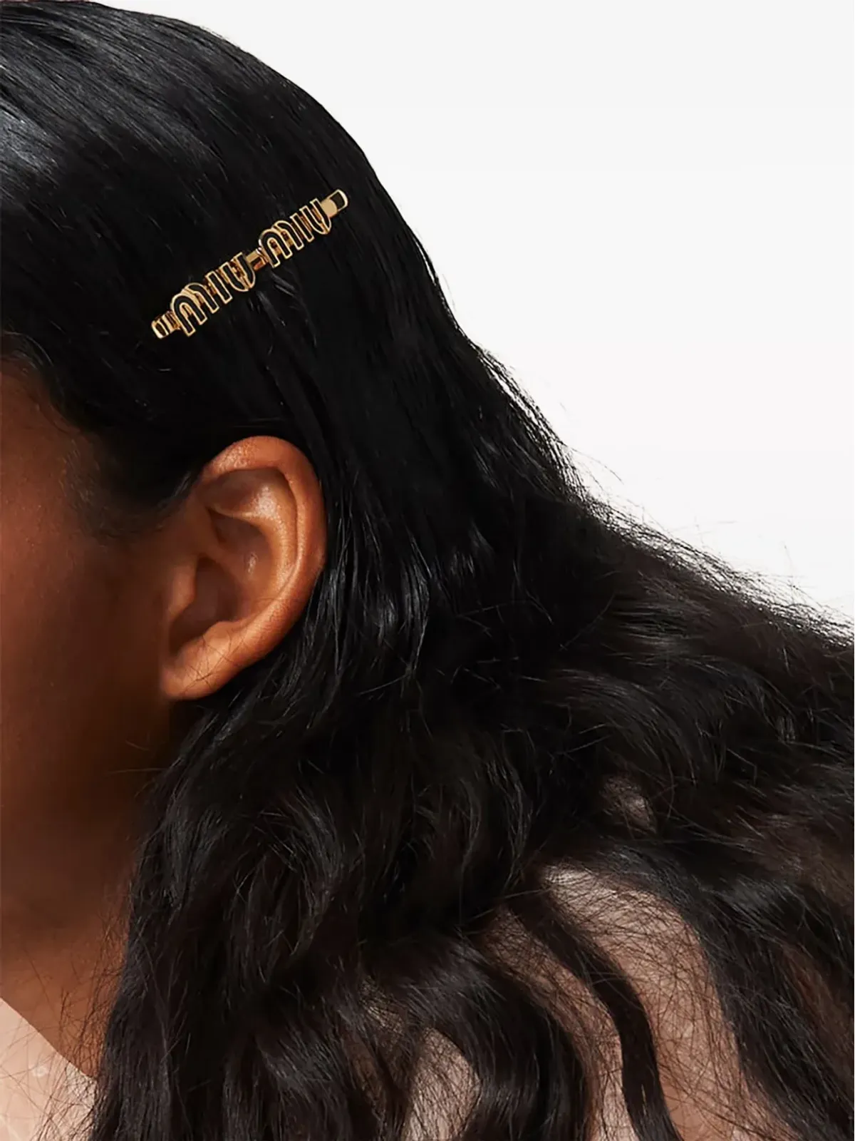 Miu Miu ロゴレタリング ヘアクリップ - 画像3
