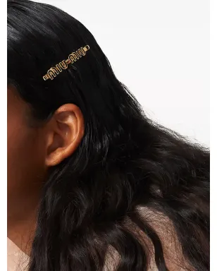 Miu Miu ロゴレタリング ヘアクリップ - サムネイル3