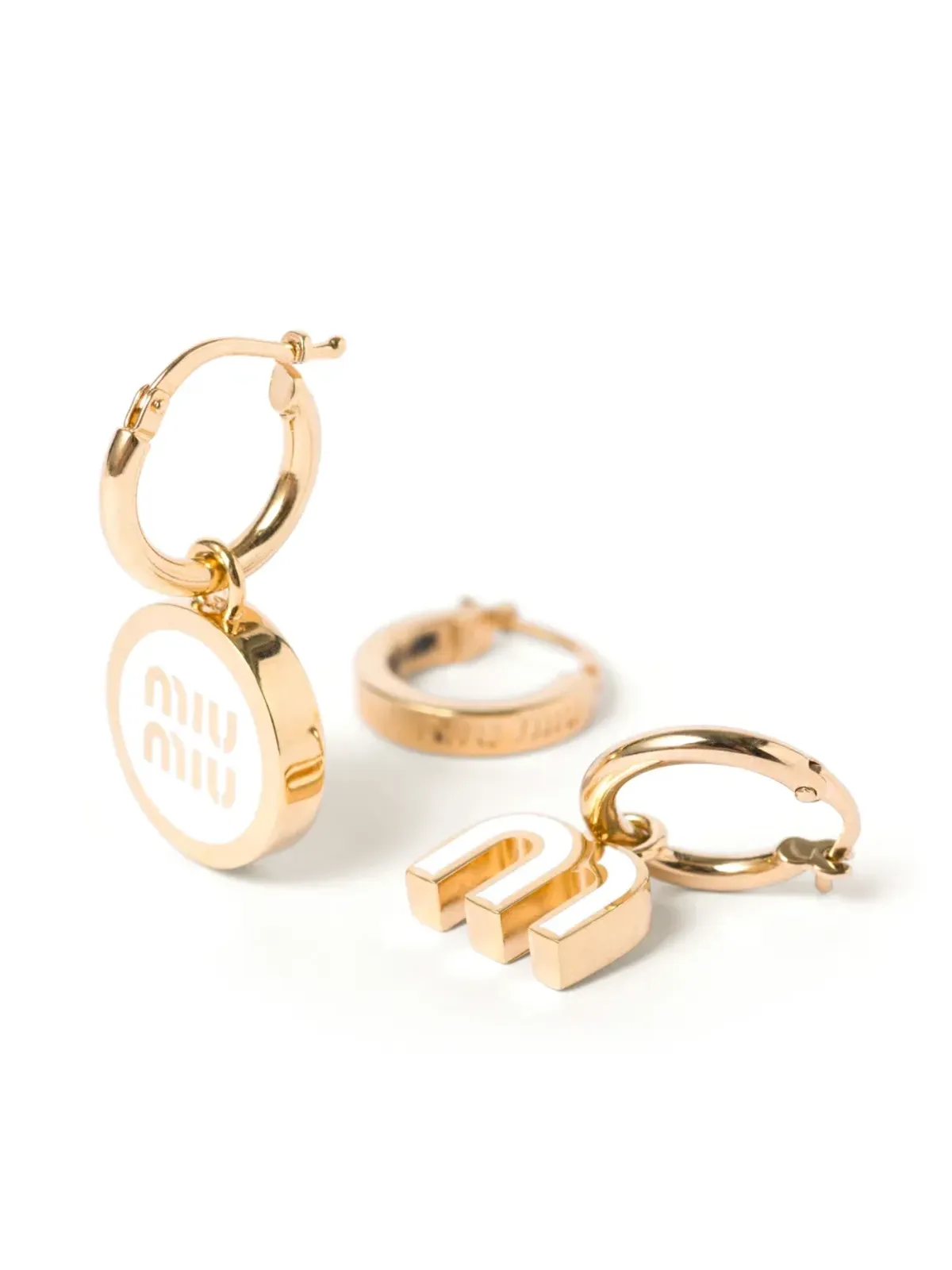 Miu Miu エナメルフープピアス（3点セット） - 画像2