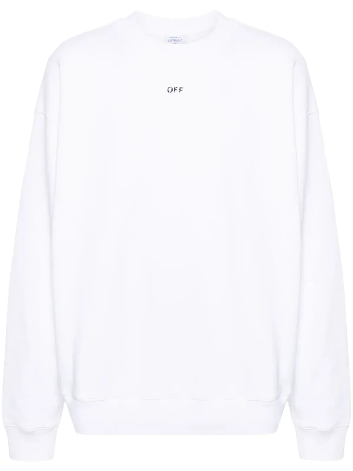 Off-White 刺繍ロゴ入り コットン スウェットシャツ - 画像1