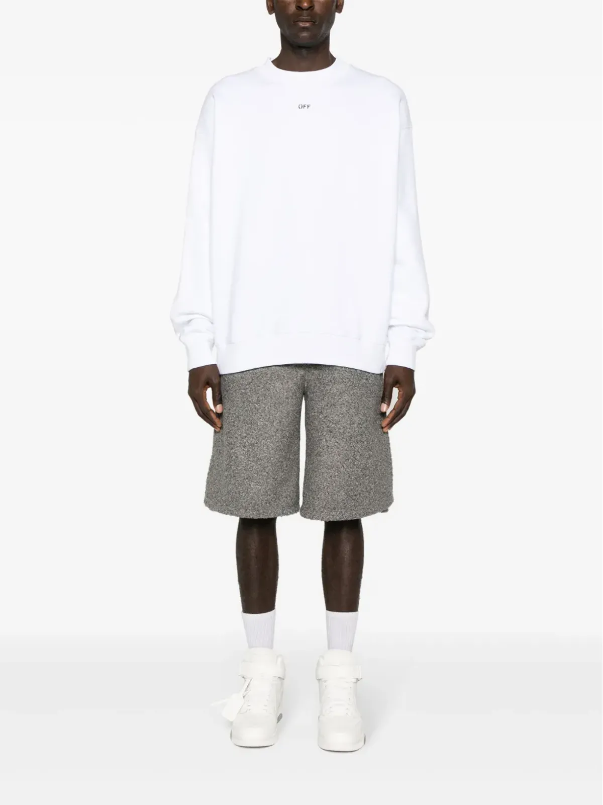 Off-White 刺繍ロゴ入り コットン スウェットシャツ - 画像2