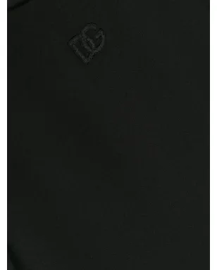 Dolce & Gabbana Kids ロゴ刺繍入りAラインワンピース - ブラック - サムネイル3