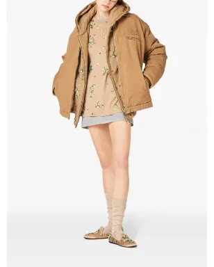 Miu Miu フローラルアップリケ付きコットンTシャツ - サムネイル2