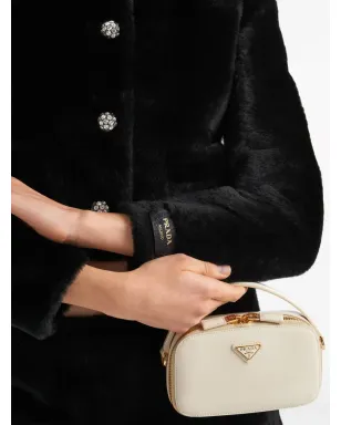 Prada クロップド シアーリング ジャケット ブラック - サムネイル4