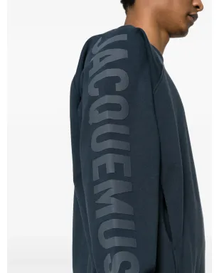 Jacquemus Le Sweatshirt Typo ロゴプリントトップ - ブルー - サムネイル5