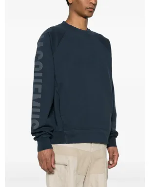 Jacquemus Le Sweatshirt Typo ロゴプリントトップ - ブルー - サムネイル3