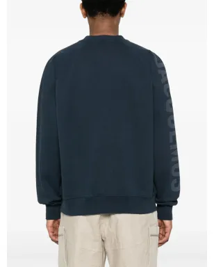 Jacquemus Le Sweatshirt Typo ロゴプリントトップ - ブルー - サムネイル4