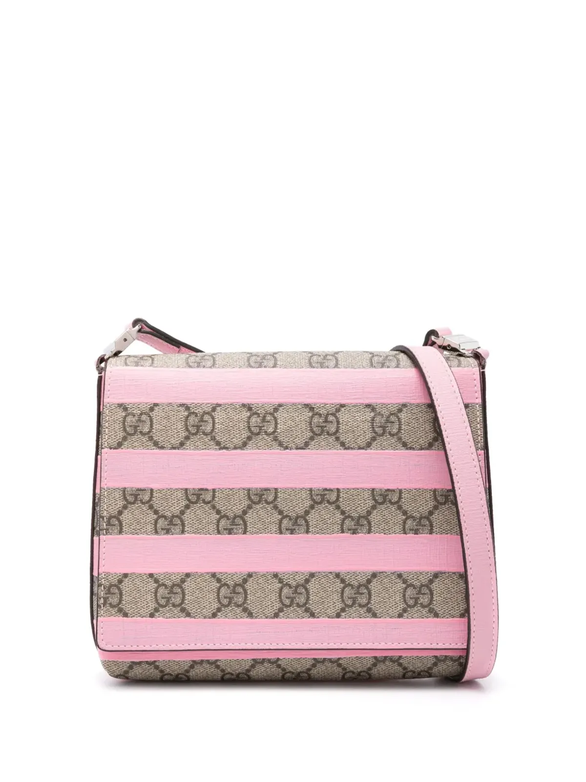 Gucci ビンテージ 2010年代 ストライプGGキャンバス ショルダーバッグ ネチュラル系 - 画像1