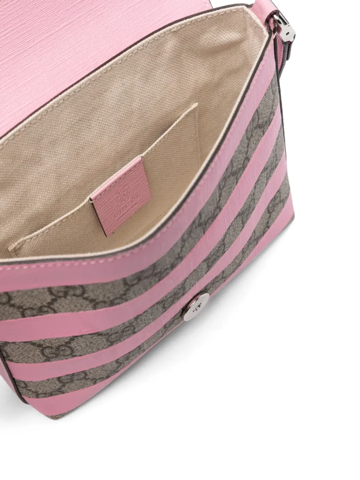 Gucci ビンテージ 2010年代 ストライプGGキャンバス ショルダーバッグ ネチュラル系 - 画像5