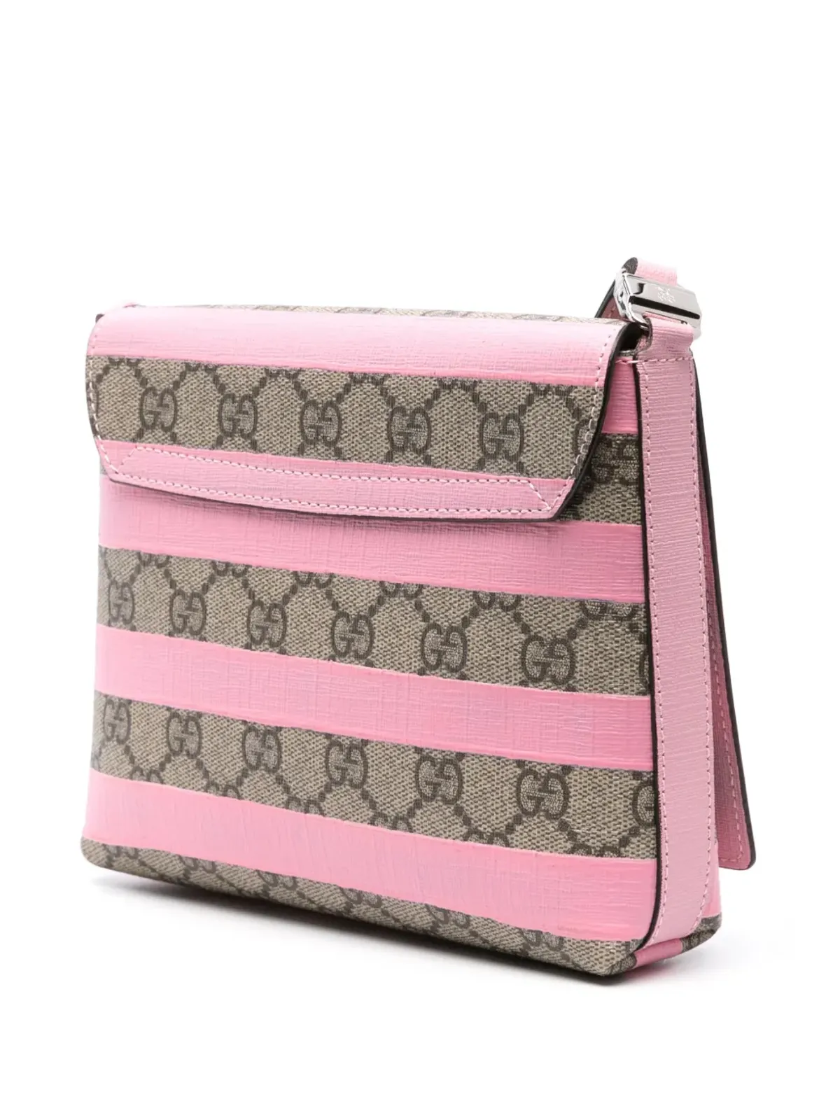 Gucci ビンテージ 2010年代 ストライプGGキャンバス ショルダーバッグ ネチュラル系 - 画像3