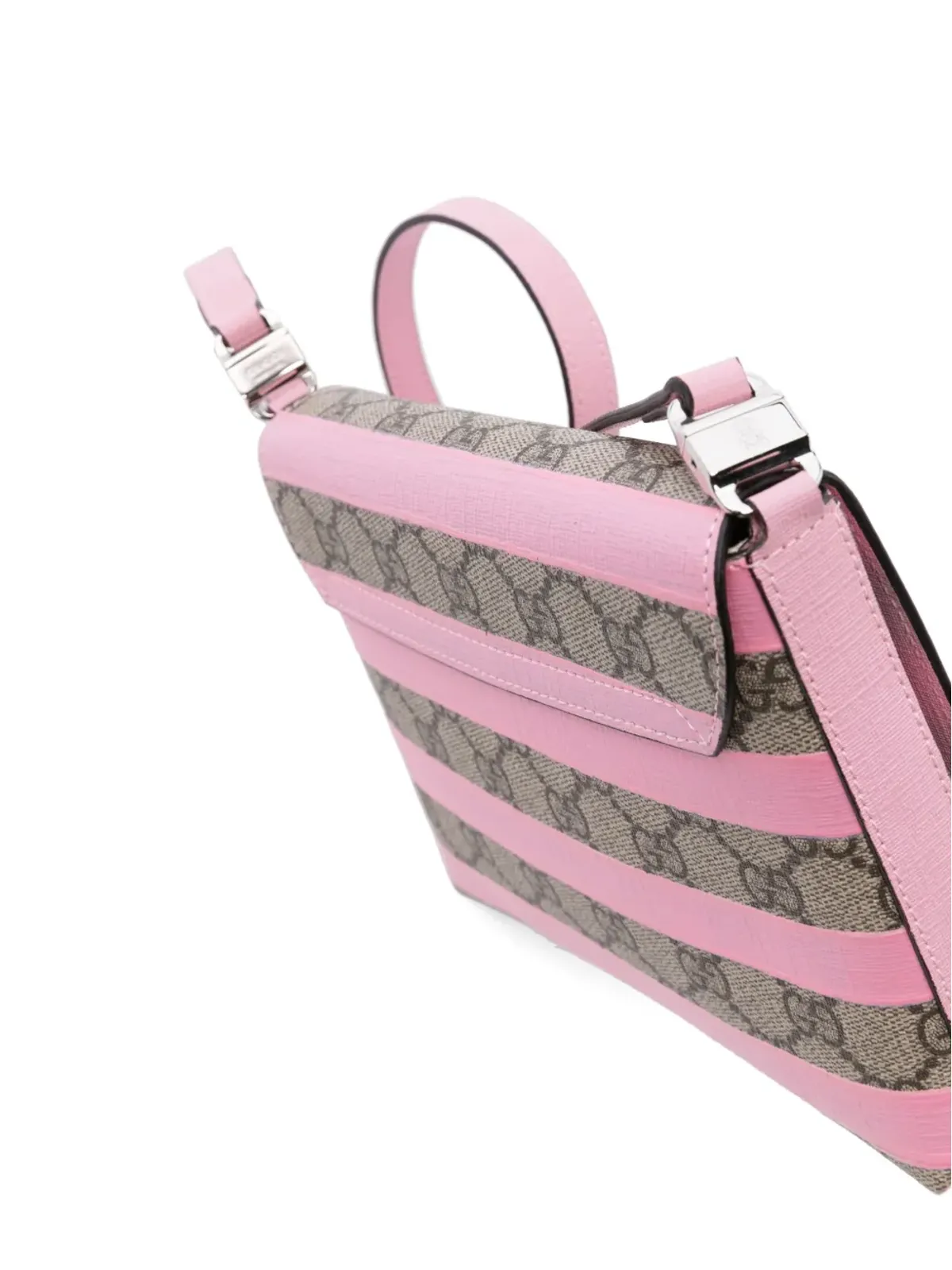 Gucci ビンテージ 2010年代 ストライプGGキャンバス ショルダーバッグ ネチュラル系 - 画像4