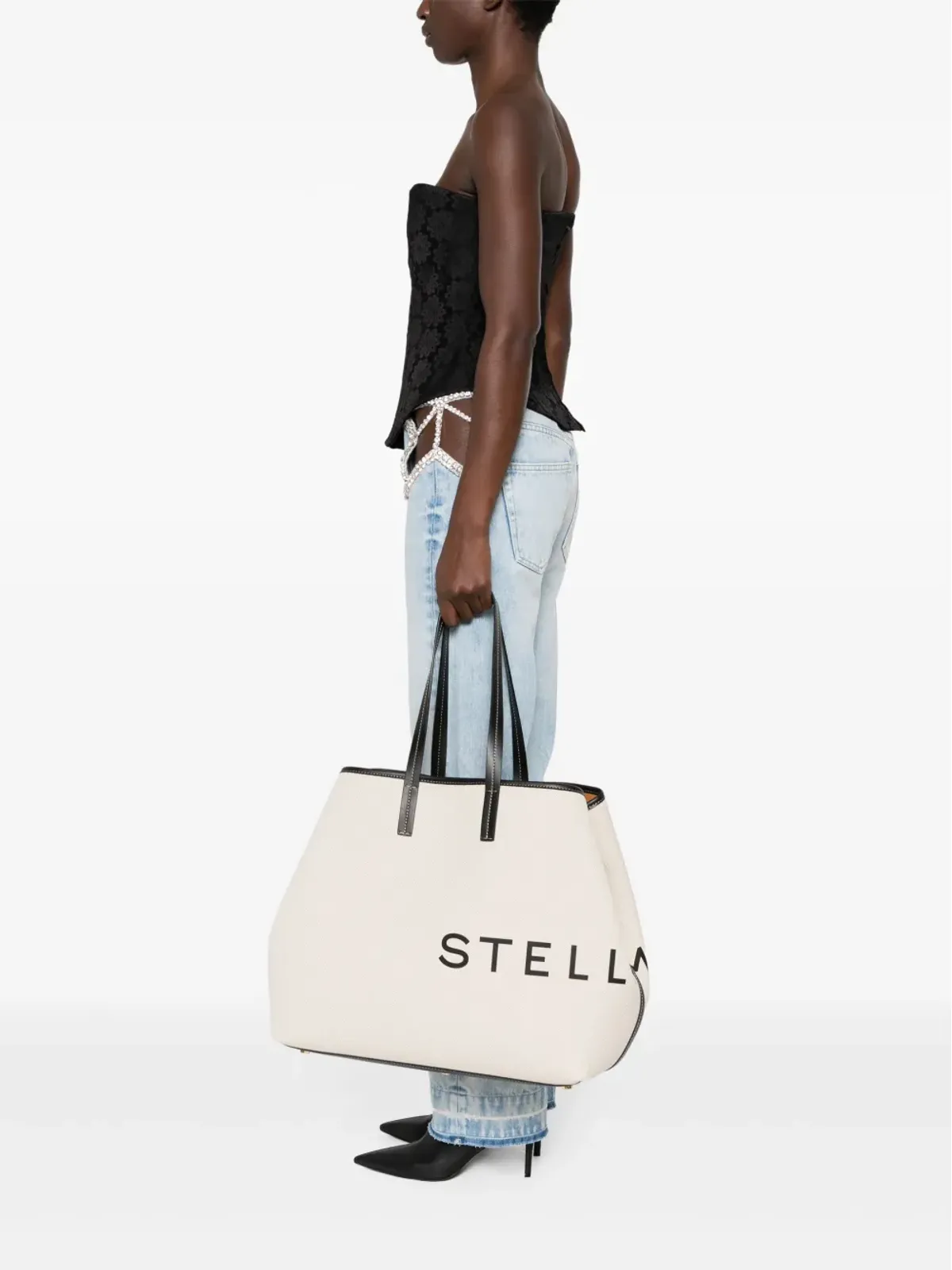 Stella McCartney ロゴプリント 取り外し可能なコインケース付きバッグ - 画像2