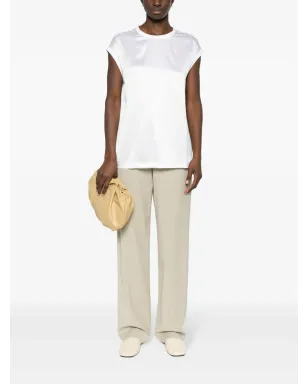 Brunello Cucinelli サテンストレッチシルクトップ - ホワイト - サムネイル2