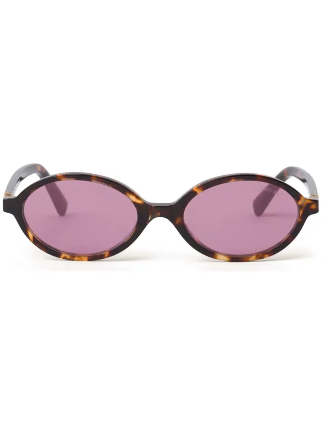 Miu Miu Eyewear Miu Miu Eyewear Regardべっ甲風サングラス - ブラウンの商品画像
