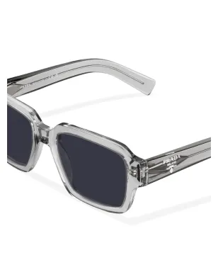 Prada ロゴディテールのスクエアフレーム サングラス - グレー - サムネイル4