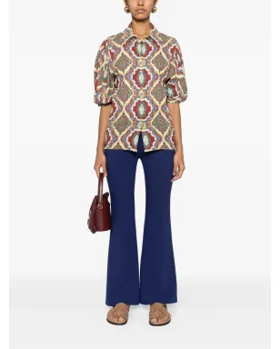 ETRO グラフィックプリント カディ ブラウス - レッド - サムネイル2