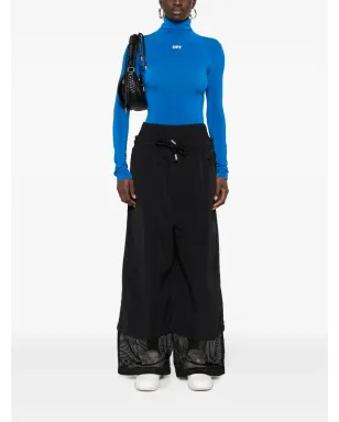 Off-White ハイウエスト ワイドレッグパンツ - ブラック - サムネイル2