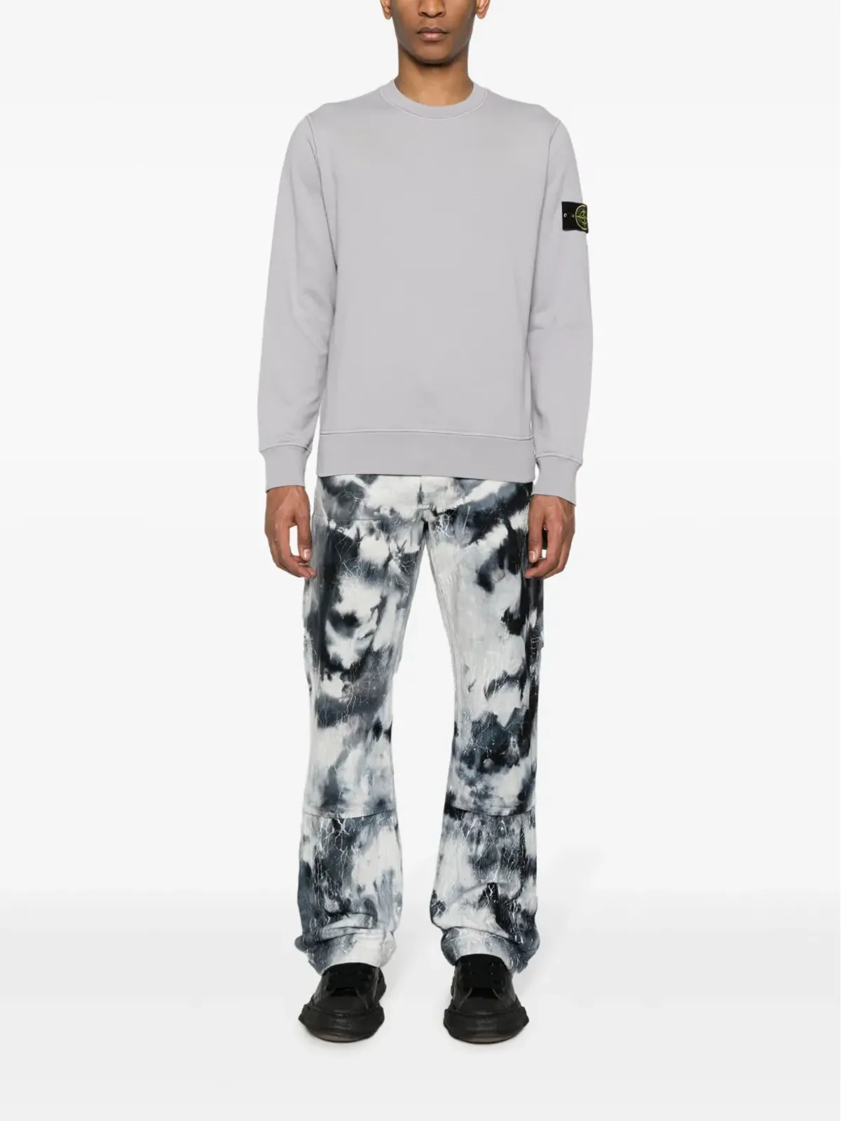 Stone Island 63051 Compass コットン スウェットシャツ - グレー - 画像2