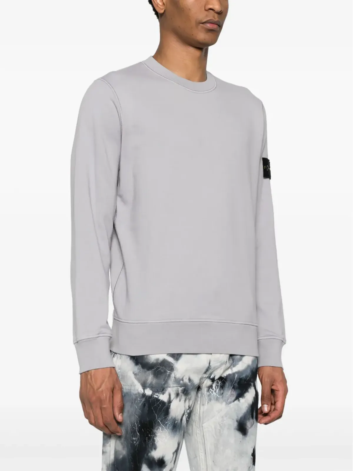 Stone Island 63051 Compass コットン スウェットシャツ - グレー - 画像3