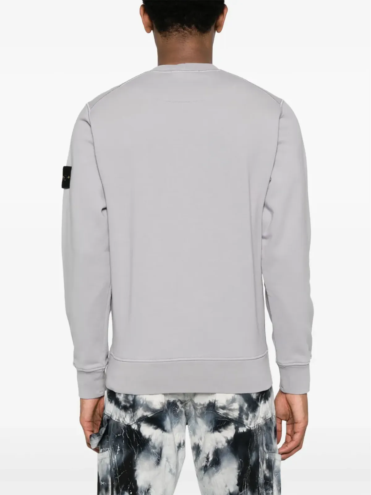 Stone Island 63051 Compass コットン スウェットシャツ - グレー - 画像4