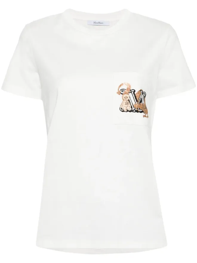 Max Mara Max Mara グラフィックプリント コットン Tシャツ - ホワイトの商品画像