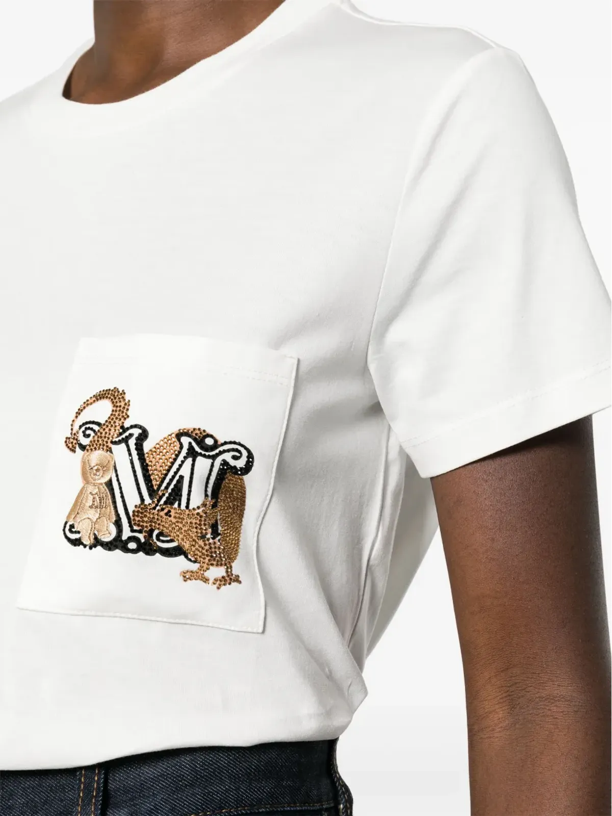 Max Mara グラフィックプリント コットン Tシャツ - ホワイト - 画像5