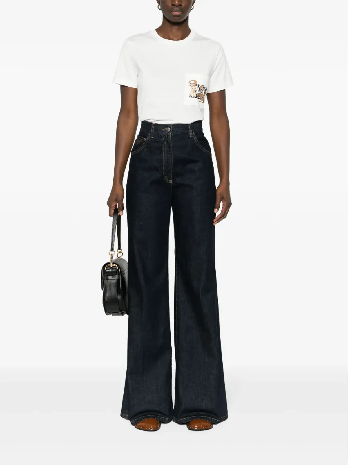 Max Mara グラフィックプリント コットン Tシャツ - ホワイト - 画像2
