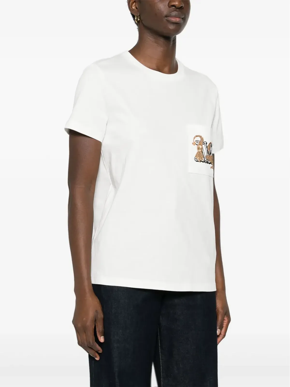 Max Mara グラフィックプリント コットン Tシャツ - ホワイト - 画像3